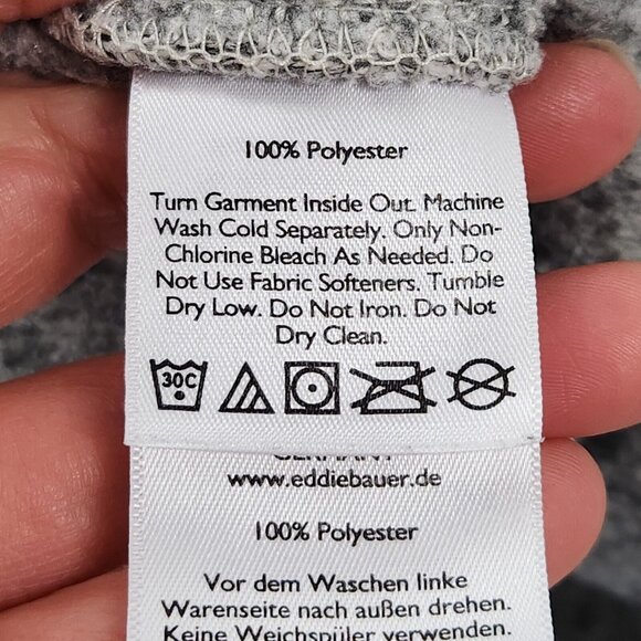 Eddie Bauer Sweater Womens Extra Small Gray Mock Neck Snap Pullover Pockets - Picture 8 of 10